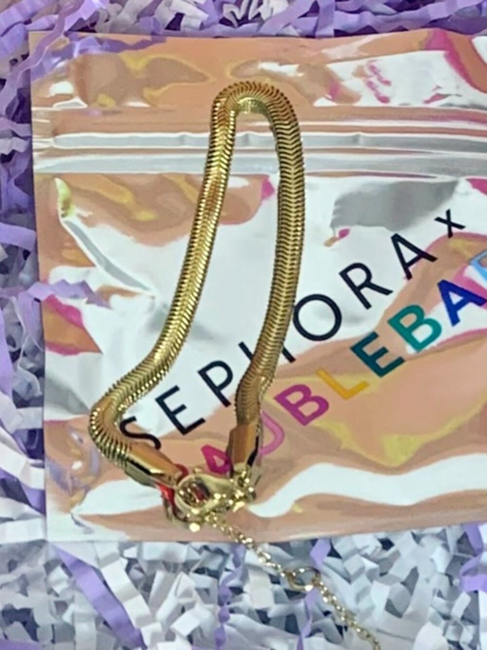 Sephora X BaubleBar Bracelet 14K Gold Plated Waterproof Bauble Bar NEW
